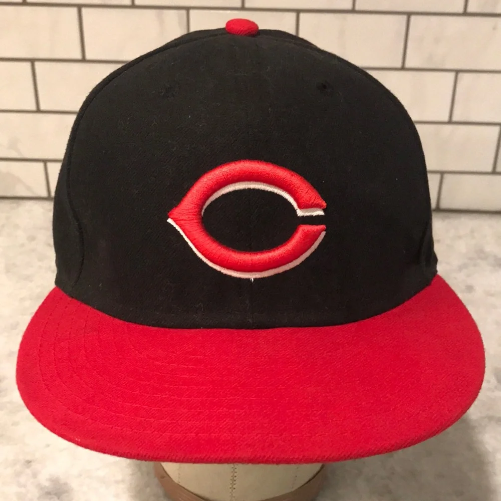 Cincinnati Reds Baseball Cap Mens Black Red New Era Dad Hat‎ Official On Field